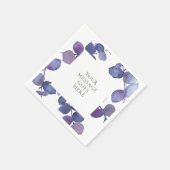 Serviette En Papier Feuilles d'Eucalyptus bleu violet (Coin)