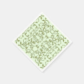Serviette En Papier Feuilles d'olive défilantes (Coin)