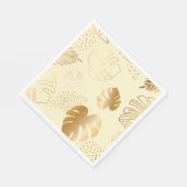 Serviette En Papier Feuilles d'or jaune (Coin)