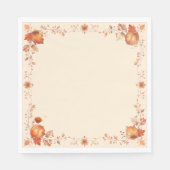 Serviette En Papier Feuilles et Citrouilles de Thanksgiving (Devant)