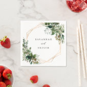 Serviette En Papier Feuilles et Eucalyptus Gold Nom 2 (En situation)