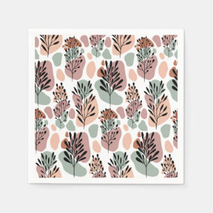 Serviette En Papier Feuilles et formes organiques