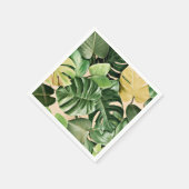 Serviette En Papier Feuilles florales/hawaïennes/tropicales (Coin)