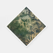 Serviette En Papier Feuilles Green et Gold Palm (Coin)