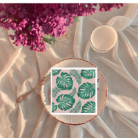 Feuilles Pink & Green Palm sans couture Motif