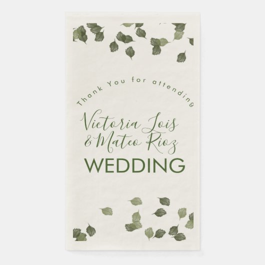 Serviette En Papier Feuilles qui tombent, automne, verdure, merci (Devant)