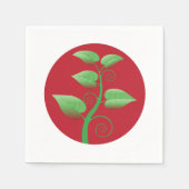 Serviette En Papier Feuilles rouges (Devant)