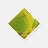 Serviette En Papier Feuilles rouges jaunes et verts (Coin)