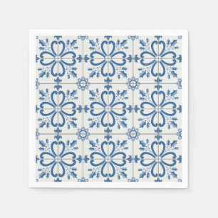 Serviette En Papier Feuilles saints de Noël et pétales de fleurs