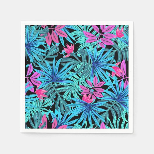 Serviette En Papier Feuilles Tropicales (Devant)