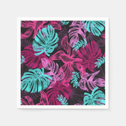 Serviette En Papier Feuilles tropicaux (Devant)
