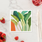 Serviette En Papier Feuilles tropicaux (En situation)