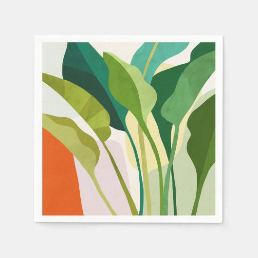 Serviette En Papier Feuilles tropicaux (Devant)