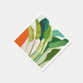 Serviette En Papier Feuilles tropicaux (Coin)