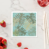 Serviette En Papier Feuilles tropicaux défraîchis (En situation)