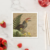 Serviette En Papier Feuilles tropicaux et Toucan (En situation)