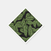 Serviette En Papier Feuilles tropicaux modernes (Coin)