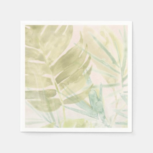 Serviette En Papier Feuilles tropicaux muets (Devant)