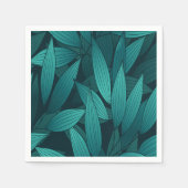 Serviette En Papier Feuilles tropicaux rayonnants (Devant)