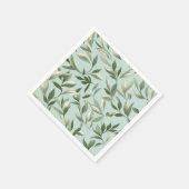 Serviette En Papier Feuilles verts (Coin)