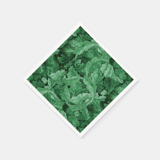 Serviette En Papier Feuilles verts (par William Morris) (Coin)