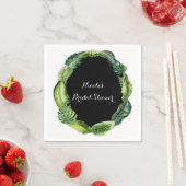 Serviette En Papier Feuilles verts tropicaux Élégant Mariage d'été chi (En situation)