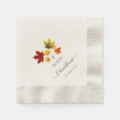 Serviette En Papier feuilles vintages d'érable - tomber amoureux (Devant)