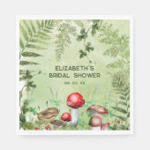 Serviette En Papier Feuillus de forêt rustique Champignons Fougères (Devant)