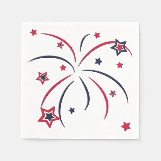 Serviette En Papier Feux d'artifice (Devant)