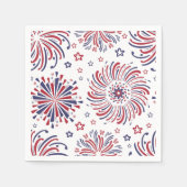 Serviette En Papier Feux d'artifice 4 juillet serviettes (Devant)