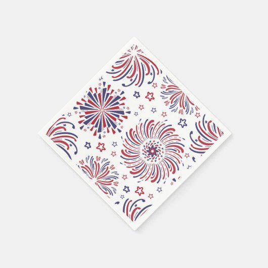 Serviette En Papier Feux d'artifice 4 juillet serviettes (Coin)