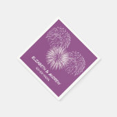 Serviette En Papier Feux d'artifice, arrière - plan pourpre de prune, (Coin)