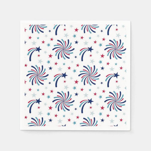 Serviette En Papier Feux d'artifice grand papier serviettes (Devant)