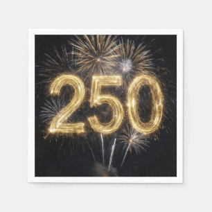 Serviette En Papier Feux d'artifice pour les 250 ans de l'Amérique