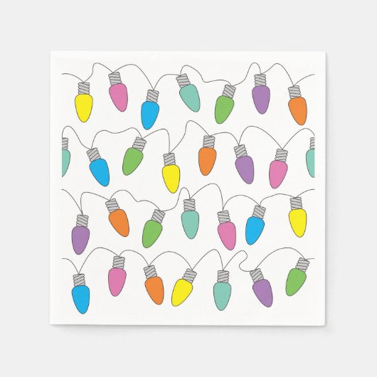 Serviette En Papier Feux de Noël (Devant)