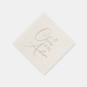 Serviette En Papier Fiançailles Bonjour à l'avenir M. et Mme. (Coin)