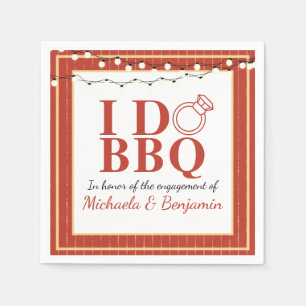 Serviette En Papier Fiançailles Couples Douche Je fais BBQ