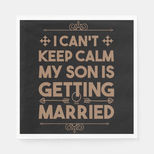 Serviette En Papier Fiançailles de mariage de garçon marié enterrement (Devant)