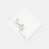 Serviette En Papier FIANÇAILLES / MARIAGE | Enfin ! | Papier Napkin (Coin)