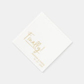 Serviette En Papier FIANÇAILLES / MARIAGE | Enfin ! | Papier Napkin (Coin)