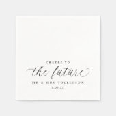 Serviette En Papier Fiançailles Mariage ou douche pour le futur (Devant)