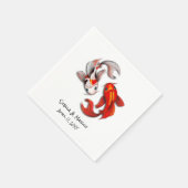 Serviette En Papier Fiançailles mariage Yin Yang Koi Fish Garden Party (Coin)