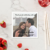 Serviette En Papier Fiançailles personnalisé / Mariage photo serviette (En situation)