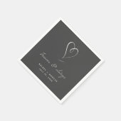 Serviette En Papier Fiançailles pour toujours et toujours Mariage | An (Coin)