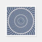 Serviette En Papier Fibonacci d'escargot bleu ardoise (Devant)