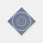 Serviette En Papier Fibonacci d'escargot bleu ardoise (Coin)
