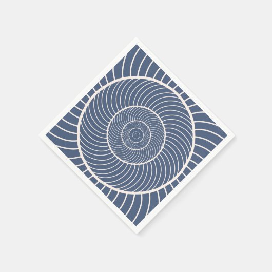 Serviette En Papier Fibonacci d'escargot bleu ardoise (Coin)