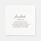 Serviette En Papier Fiche de Mariage Whimsal Personnalisé (Devant)