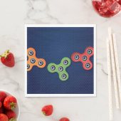 Serviette En Papier Fidget Spinner Anniversday Party Napkins (En situation)