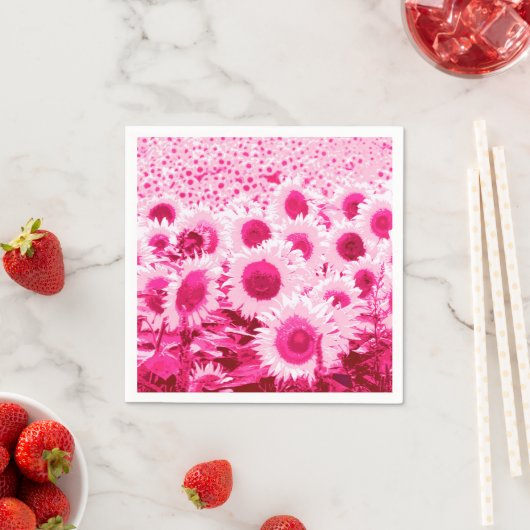 Serviette En Papier Field of Sunflowers (En situation)